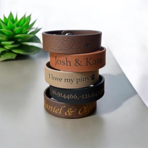 Customized Bracelet, Personalized Bracelet, Leather Bracelet, Custom Cuff Bracelet Engraved, Gift for Him