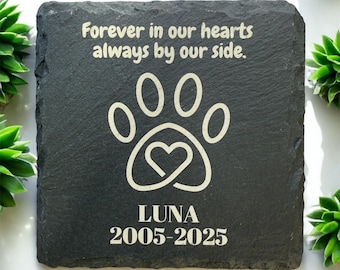 Slate Stone Personalized Pet Memorial, Pet Loss Gift, Custom Dog Memorial, Custom Cat Memorial, Pet Memorials, Pet Remembrance