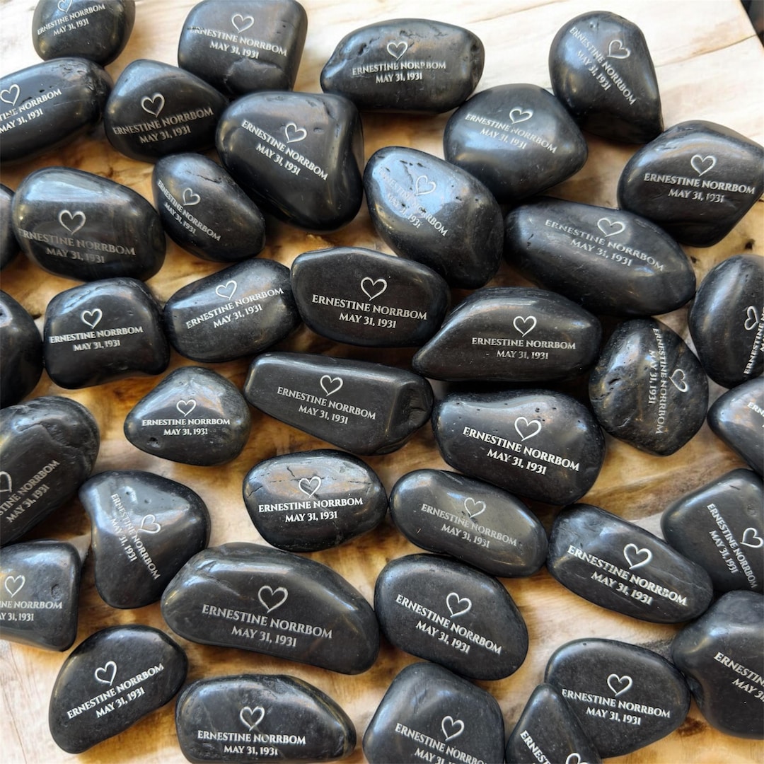 Personalized Engraved Rocks Personalized Design Your Own Engraved River Rock Bulk Branding - Etsy