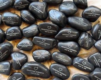 Personalized Design Your Own Engraved River Rock Bulk Branding