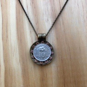 MALAYSIA - One of a Kind 2009 Malaysian Sen Coin Necklace - Reversible