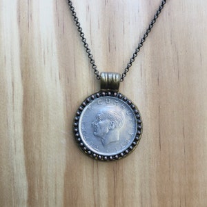TURKEY - One of a Kind Turkiye Cumhuriyeti Coin Necklace - Reversible