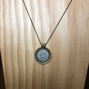 ENGLAND - One of a Kind 1956 British Shilling Coin Necklace - Reversible