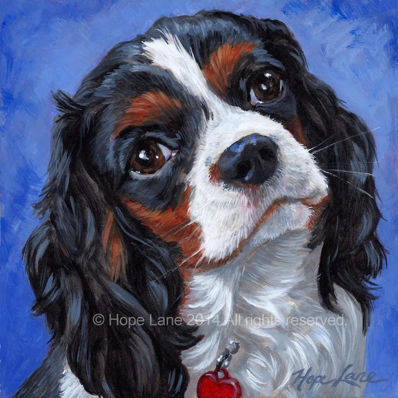 Custom Pet Portrait, Havanese Art, Dog Painting from a photo, 8x8 original pet painting by Hope Lane image 2