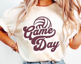 Custom School Color Game Day Volleyball Team Shirt Volleyball Middle High School Player Tee Volleyball Mom Aunt Team School Spirit T-shirt