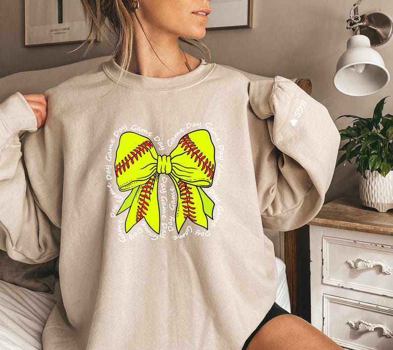 Softballmom, Custom Softball Sweatshirt, Softball Mom Personalized, Softball Gameday Mom, Coquette Softball, Softball-mom-shirt, Cute Unisex