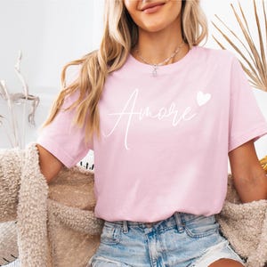 Amore Shirt, Love in Italian Shirt, Italy Tshirts, T-shirt Amore, Italian Word Love, Valentines Day Shirt, Couple Shirts, Valentine Days