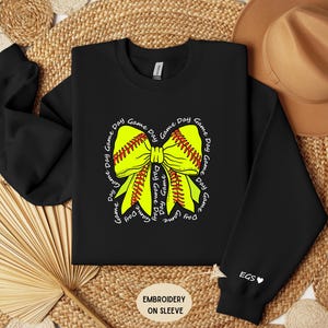 Softballmom, Custom Softball Sweatshirt, Softball Mom Personalized, Softball Gameday Mom, Coquette Softball, Softball-mom-shirt, Cute Unisex