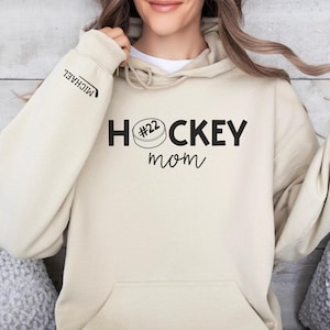Hockey mom custom hoodie rink mom personalized sweatshirt hockey mama gift tournament hoodie hockey apparel game day sweater ice hockey mom