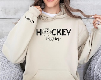 Hockey mom custom hoodie rink mom personalized sweatshirt hockey mama gift tournament hoodie hockey apparel game day sweater ice hockey mom