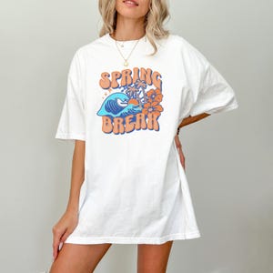 Camisa de vacaciones de primavera de colores cómodos Vacaciones familiares Vacaciones de primavera 2025 Playa Vacaciones universitarias Camisetas a juego Vacaciones de primavera para personas mayores Springbreakers