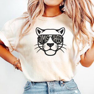 Wildcat Mascot Comfort Colors Shirt Custom Sunglasses Tee Personalized Game Day Spirit Wear Maroon Football Season T-Shirt Cheer Mom Tshirt