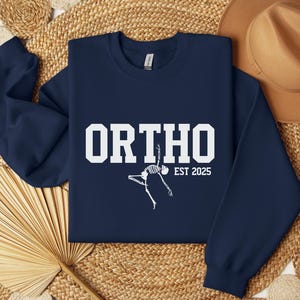 Ortho Doctor Halloween Sweatshirt Orthopedic Surgery Resident Skeleton Crewneck Bone and Joint MD Grad Match Day Gift for Medical Doctor