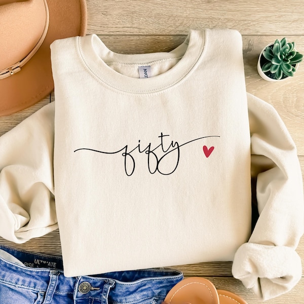 50th Birthday Sweatshirt or Comfort Colors Shirt Fifty and Fabulous AF Birthday Tee 50th B-Day Girls Trip Group T-shirt 1976 Bday Party Gift