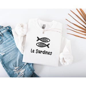 Le Sardines Fish Crewneck, Tinned Fish Sardine, Sardine Tin,Anchovies Tin,Fishing Aesthetic,Tin Fish Sardine,Fishing Tin,Old Money Aesthetic