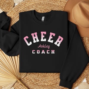 Custom Cheer Coach Sweatshirt Cheerleading Coach Personalized End-of-Season Gift Competitive Cheer Crewneck All Star Cheer Squad Banquet