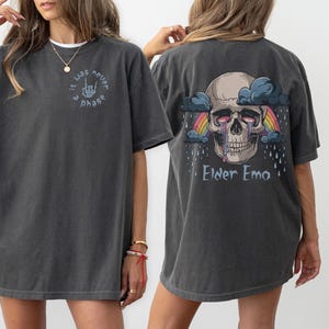 It Was Never A Phase Elder Emo Shirt Emo Moms Skeleton Tee Elder Emo Club Tshirt Gift for Emo Mom Women&#39;s Emo Shirt Pop Punk Gift Emo Fan