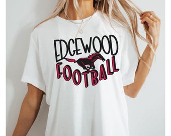 School Football Team T-shirt Custom Mascot School Spirit Game Day Tee Sports Mom Shirt Football Mom Gift Season Personalized Cheerleader Tee