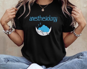 Chemise d'anesthésie drôle T-shirt médical pour anesthésistes Tech d'anesthésie CRNA anesthésiologie Mignon mouton infirmière anesthésiste médecin cadeau