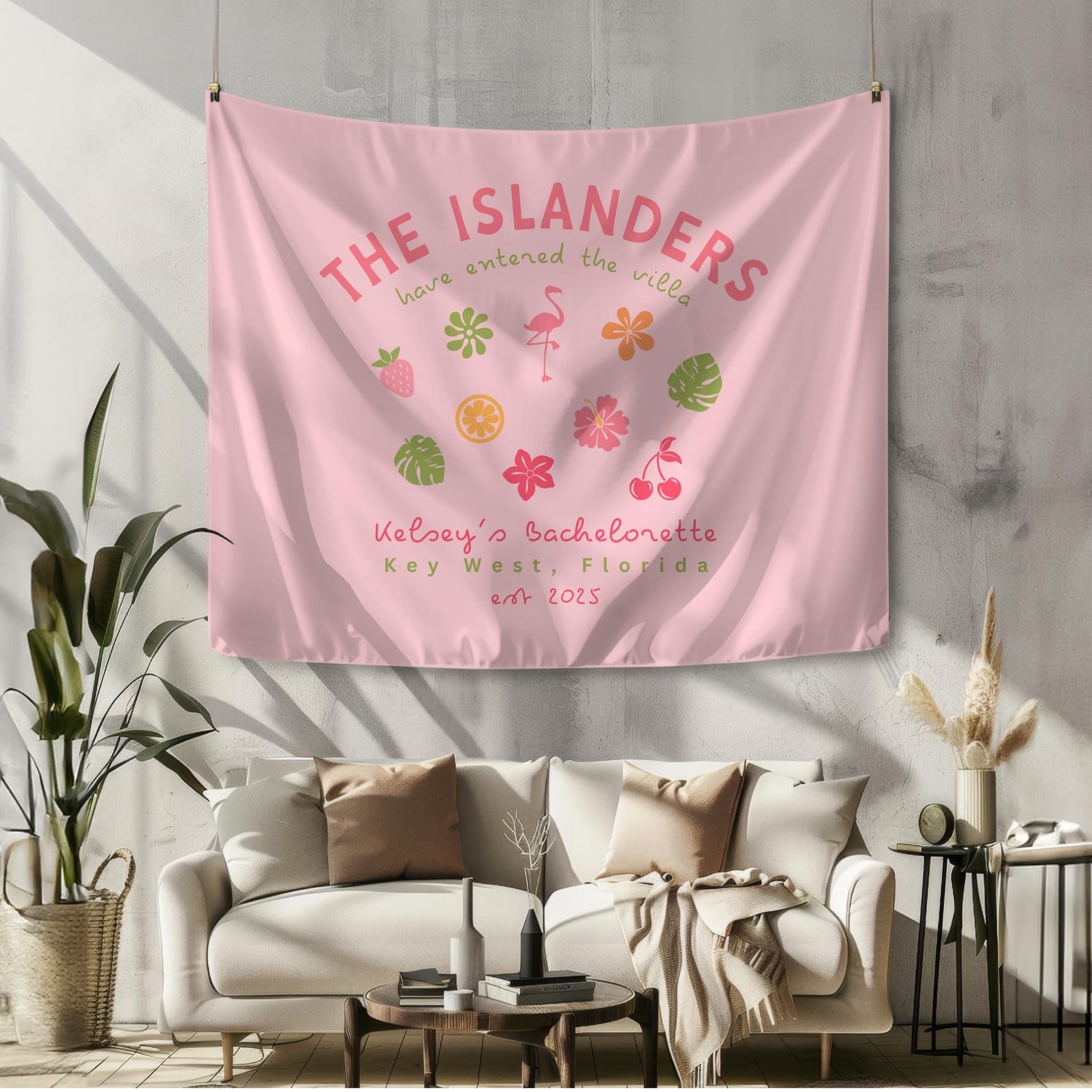 Island Theme Love Bachelorette Party Banner Bombshell Luxury Beach ...