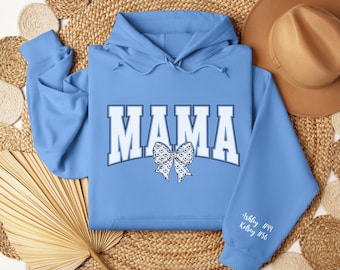 Custom Soccer Mom Hoodie Soccer Mama Sweatshirt Personalized Player Name and Number Soccer Lover Apparel Cute Soccer Season Hoodie Mom Gift