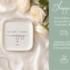 Mahjong Lover Jewelry Dish New Mahjong Hobby Gift Ring Tray Mahjong Friend Personalized Mahjong Group Gift Trinket Tray 2026 Mahjong Club image 8