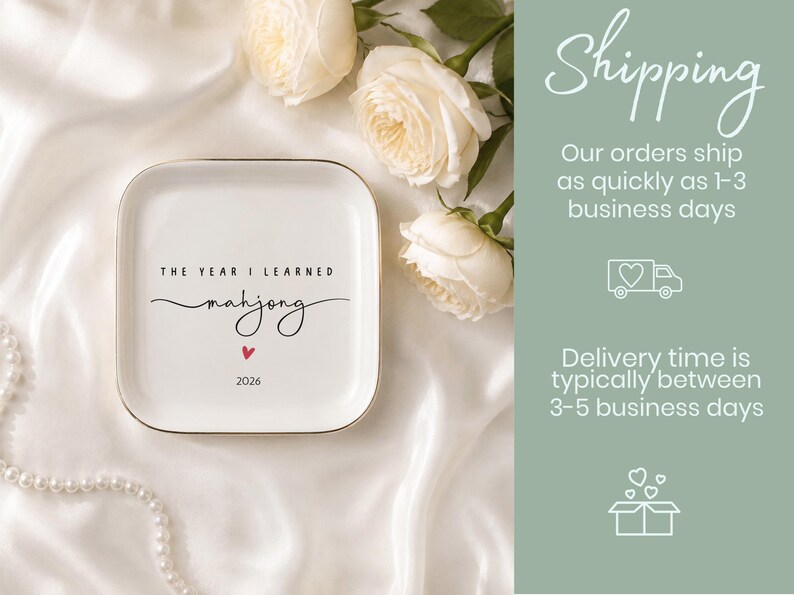 Mahjong Lover Jewelry Dish New Mahjong Hobby Gift Ring Tray Mahjong Friend Personalized Mahjong Group Gift Trinket Tray 2026 Mahjong Club image 8