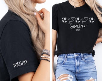 Custom Soccer Senior Class of 2026 Shirt Senior Night Tshirt Senior Team Gift for Soccer Player Personalized Soccer Mom Tee Graduation Gift