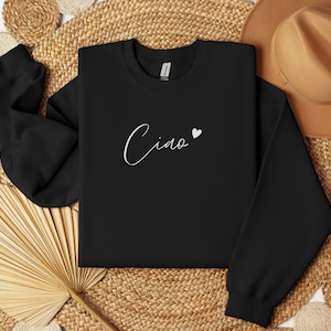 Ciao Sweatshirt Minimalist Italian Aesthetic Italia Crewneck Italy Vacation Shirt Hello Italian Trendy Cute Vintage Sweater Gifted for Her
