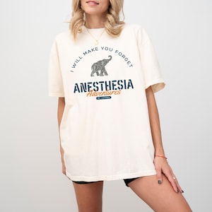 Funny Anesthesia Shirt Nurse Anesthetist Anesthesiology Tshirt Anesthesiologist Gift CRNA Cute Nursing School Tee Medical Humor Nursing Grad