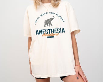 Funny Anesthesia Shirt Nurse Anesthetist Anesthesiology Tshirt Anesthesiologist Gift CRNA Cute Nursing School Tee Medical Humor Nursing Grad