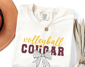 Custom School Mascot Volleyball Team Shirt Volleyball Middle High School Plater Tee Volleyball Mom Team School Spirit T-shirt Game Day Wear
