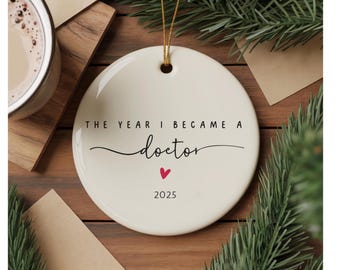Doctor Ornament New Doctor Keepsake Graduation Gift for Physician Christmas Gift for Medical Professionals MD finished Med School