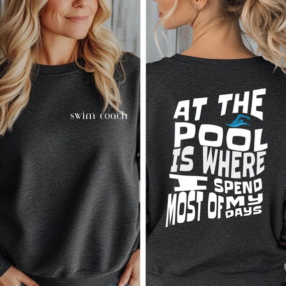 Swimming Coach Sweatshirt, Swim Coach Sweatshirt, Gift Swim Coach