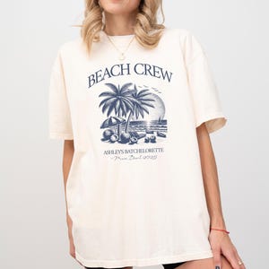 Comfort Colors Beach Bachelorette Party Shirt Last Toast on the Coast Bach Beach Crew Coastal Aesthetic Tee Custom Location Bachelorette Tee