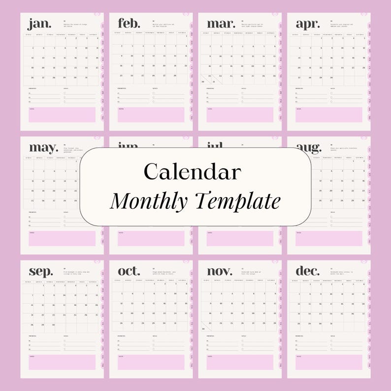 2025 Digital Yearly Planner | Canva Template | New Year Goal Setting ...