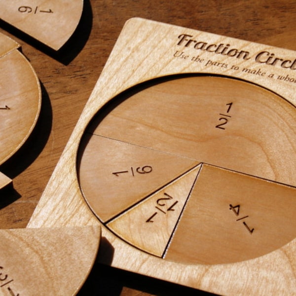 Manipulative Math Set Learning Fractions with Circles