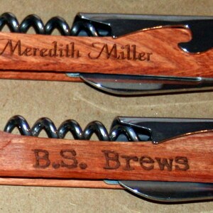 Personalized Bottle Opener and Wine Corkscrew with 4 Tools image 4