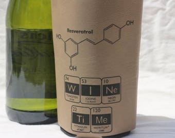 Periodic Table Leatherette Wine Carry Bag