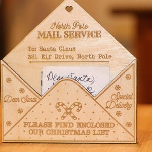 Adorno de sobre de Papá Noel: inserte su carta para Papá Noel