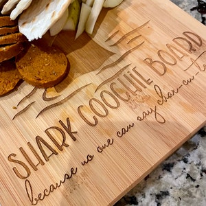 Shark Funny Charcuterie Cutting Board Gift image 1