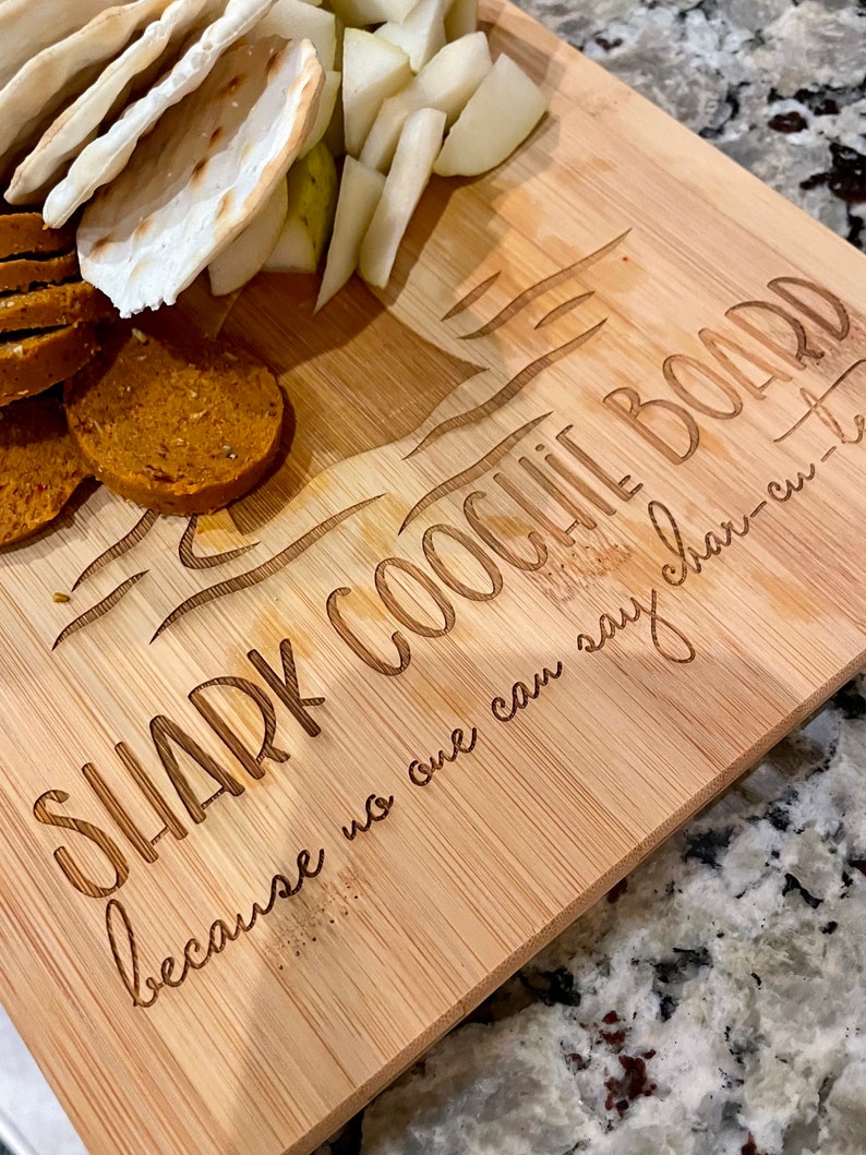 Shark Funny Charcuterie Cutting Board Gift image 1