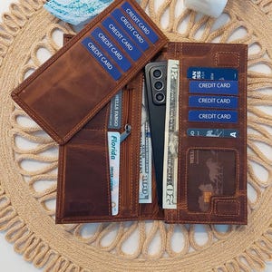 Funda de cuero personalizada para teléfono, billetera personalizada, estuche de cuero, regalo de aniversario, día de la madre, día del padre, regalo de Navidad