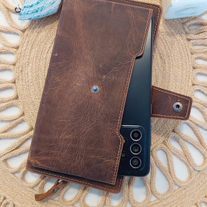Funda de cuero personalizada para teléfono, billetera personalizada, estuche de cuero, regalo de aniversario, día de la madre, día del padre, regalo de Navidad