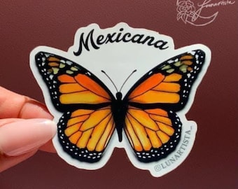 Mariposa Monarca Sticker | 2.5" x 3"| Mexican Stickers, Latina, Waterproof Vinyl Sticker, Mexican Gifts, Monarch Butterfly