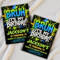 Bruh It's My Birthday Invitation, Bruh Invitation, Bruh Birthday Template, Teenager Invite, Any Age Editable, Instant Download
