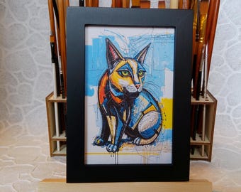 Artist Prints from Paintings and Computer Designs 6"x4" "Cool Cat"