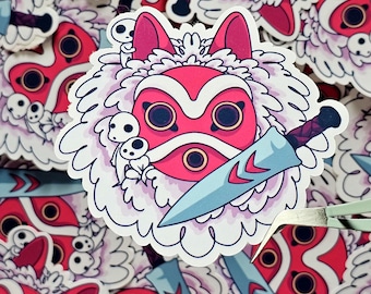 Princess Mononoke Mask Sticker
