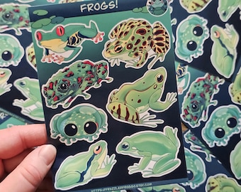 Frogs! Sticker Sheet
