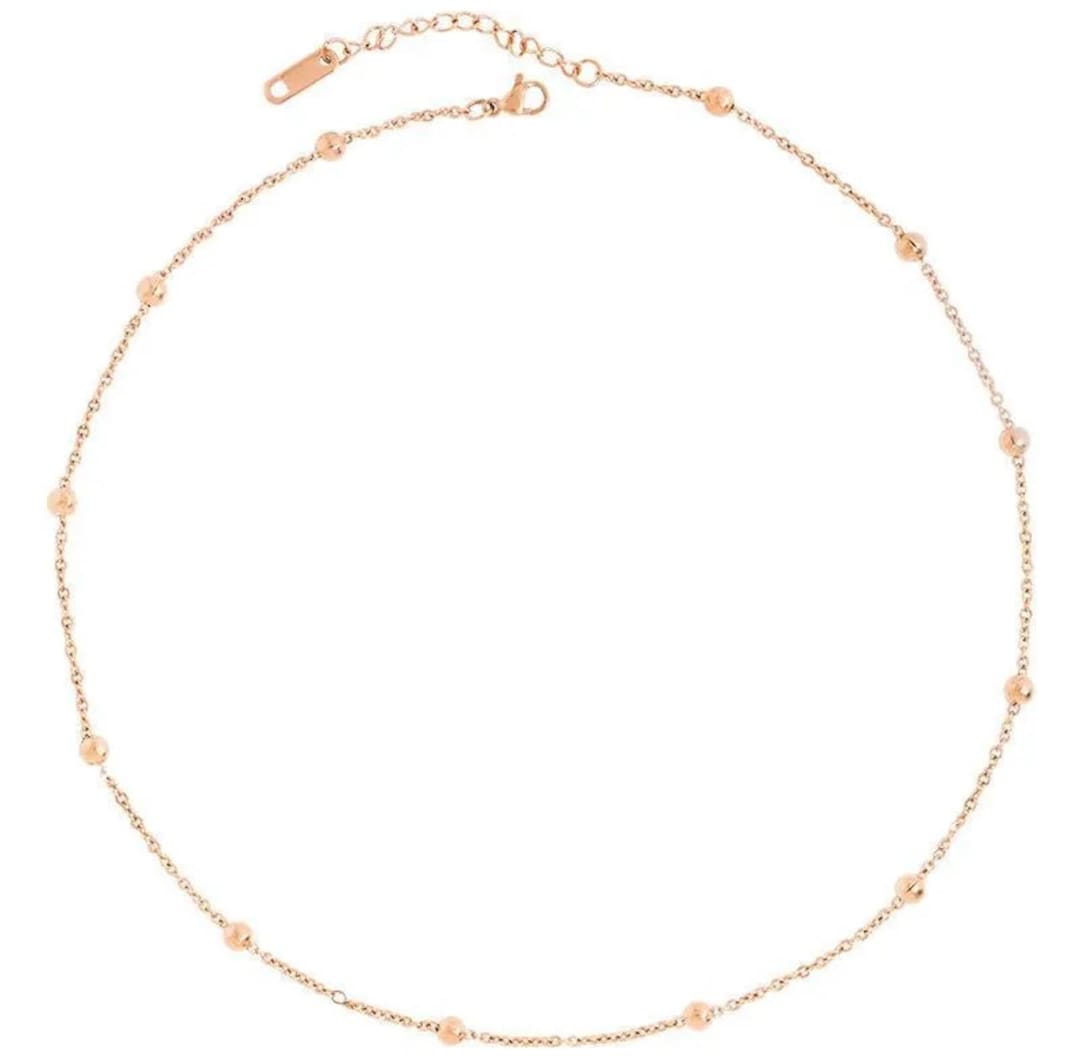 BALL CHAIN STAINLESS Steel 18K Gold Plated Pvd Necklace - Etsy